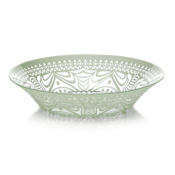 Тарелка стекло Pasabahce "Бохо" d22см Зеленый рис.31751/A 10335SLBD45 *12