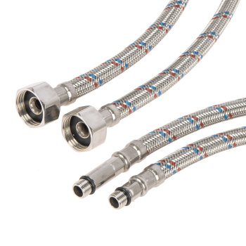 Шланг соединительный к смесителю 80 см нерж.сталь VALFEX М10*18-1/2" уп.2шт *1/50