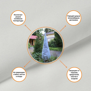 Чехол для хвойных и декоративных растений Агротекс, 60 г/м², 200х115 см, конус