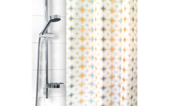 Штора для ванной V-line Диамант, 180х180 см, полиэстер, с кольцами