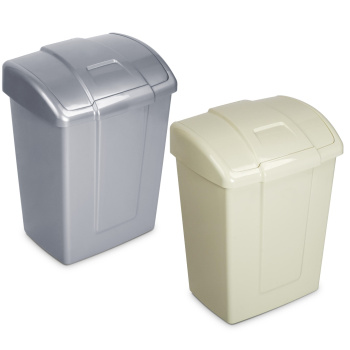 Контейнер д/мусора пластм. с откидной "плавающей" крышкой 19л "Форте" С342 ("Мартика") *1/6