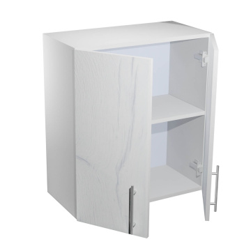 Шкаф навесной 600х676х290 мм BROZEX-WOOD Camellia, с двумя дверцами, серый / юта