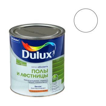 Краска акриловая 0.75 л для пола и лестниц DULUX, база BW, полуглянцевая