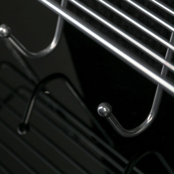 Полка прямоугольная 1-а ярус с 4-я крючками хром зеркало, 40х11,5х20 см   4015262